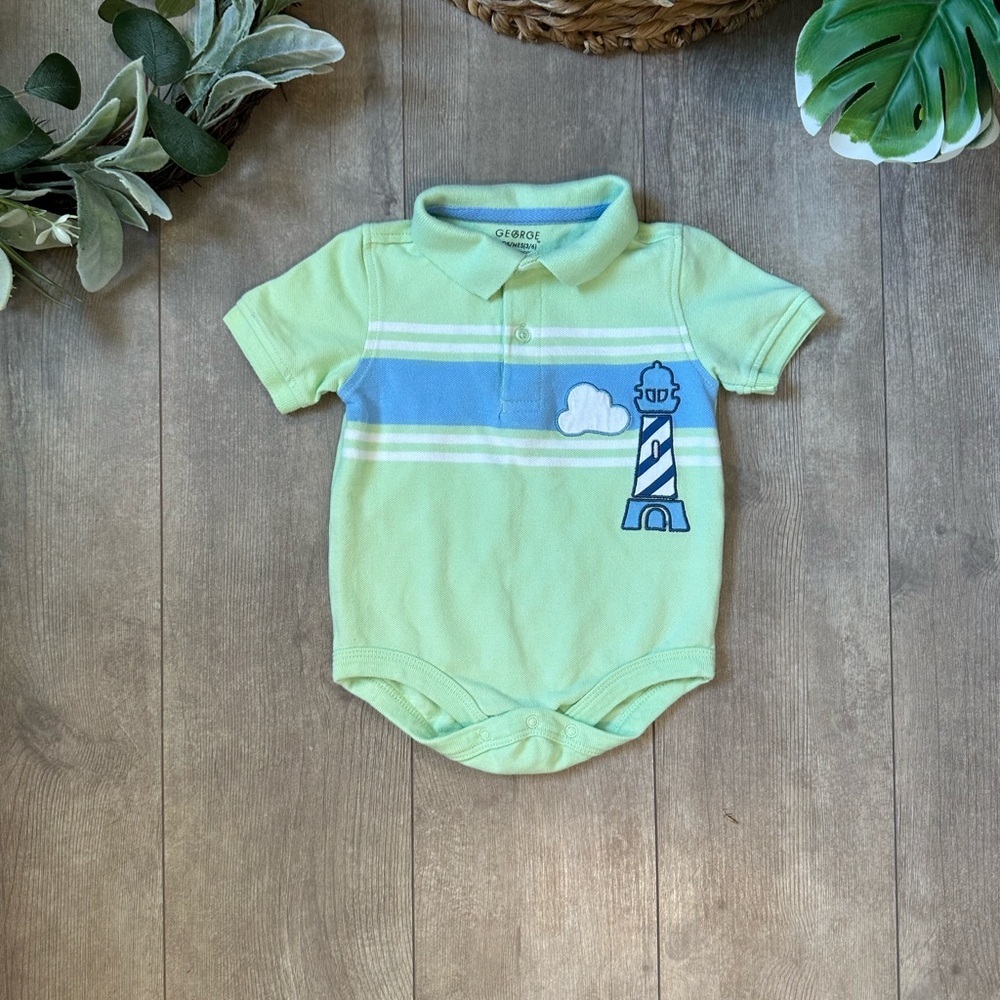 Vintage Baby Boy Lighthouse Romper One Piece Size 3-6 Months - Picture 11 of 11
